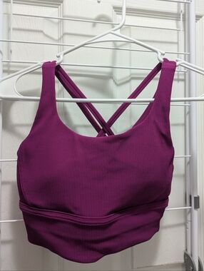 Lululemon Energy Longline Bra Ribbed